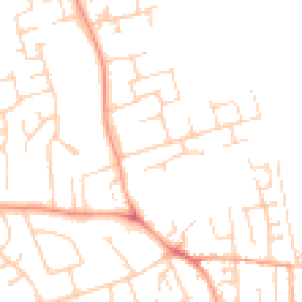 Daytime road noise heatmap for NR30 5LL