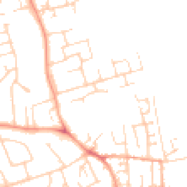 Daytime road noise heatmap for NR30 5LX