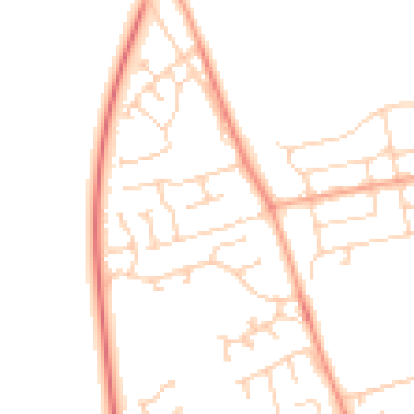 Daytime road noise heatmap for NR30 5QF
