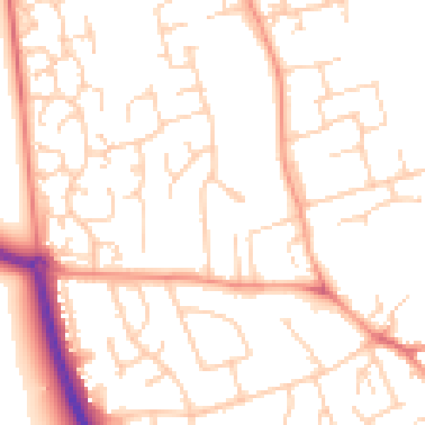 Daytime road noise heatmap for NR30 5RN