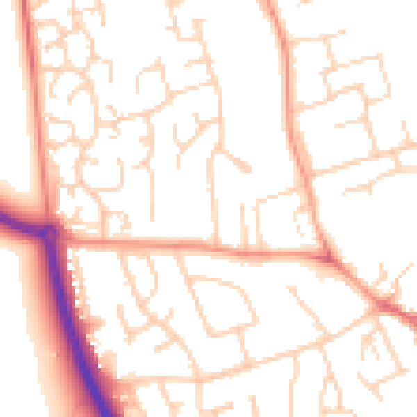 Daytime road noise heatmap for NR30 5RP