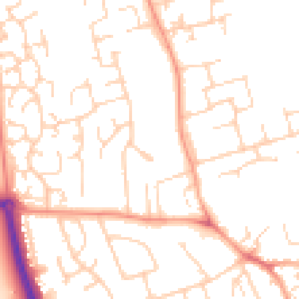 Daytime road noise heatmap for NR30 5RW