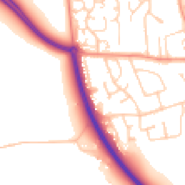 Daytime road noise heatmap for NR30 5TG