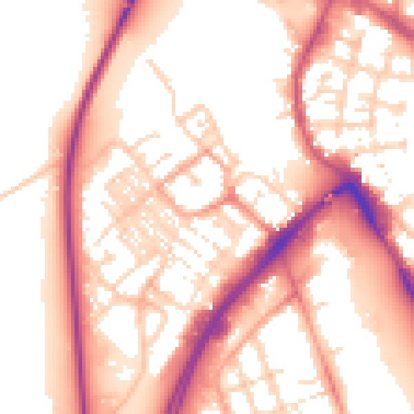 Daytime road noise heatmap for NR31 0AA