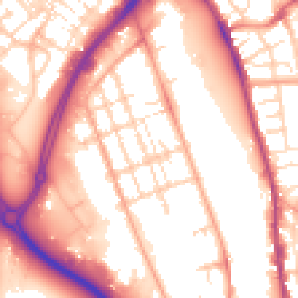 Daytime road noise heatmap for NR31 0AB