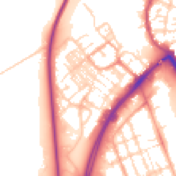 Daytime road noise heatmap for NR31 0AF
