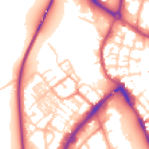 Daytime road noise heatmap for NR31 0AG