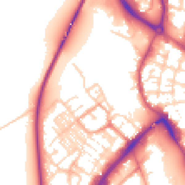 Daytime road noise heatmap for NR31 0AJ