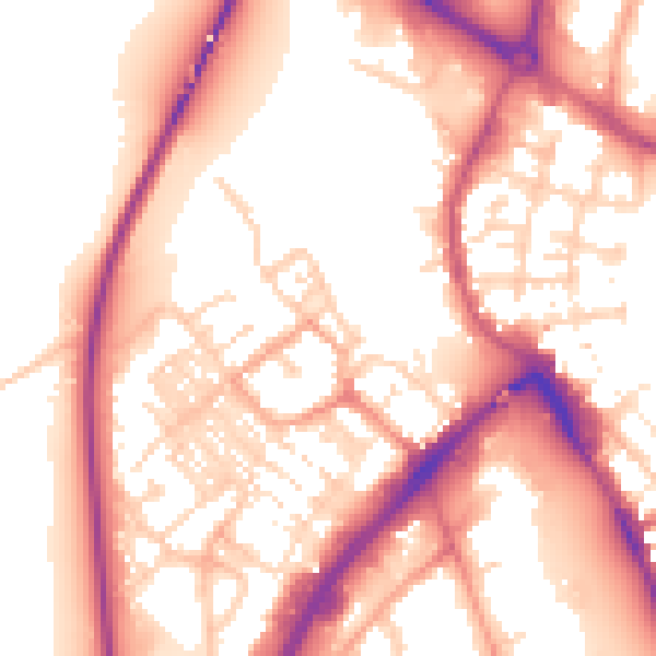 Daytime road noise heatmap for NR31 0AL