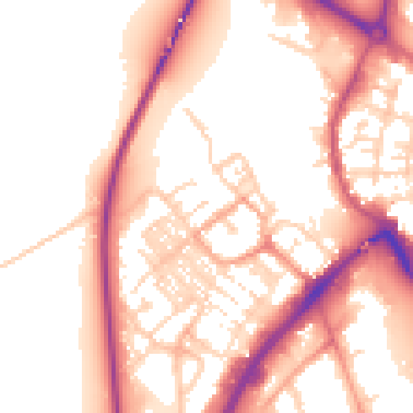 Daytime road noise heatmap for NR31 0AP