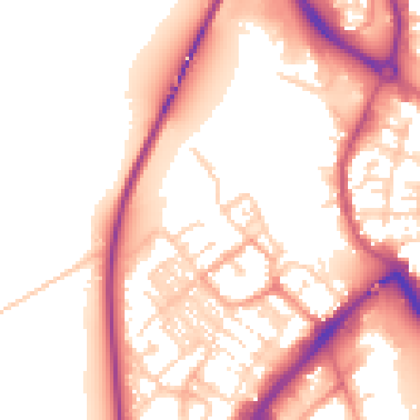 Daytime road noise heatmap for NR31 0AS