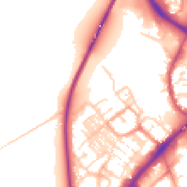 Daytime road noise heatmap for NR31 0AU