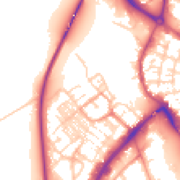 Daytime road noise heatmap for NR31 0AW