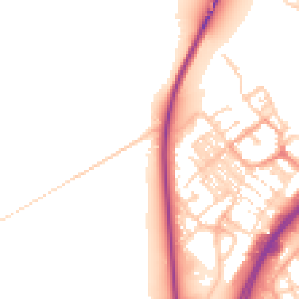 Daytime road noise heatmap for NR31 0AY