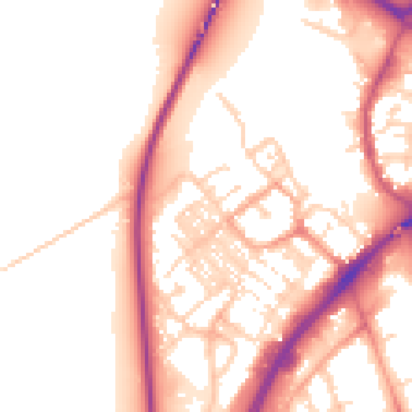 Daytime road noise heatmap for NR31 0BA