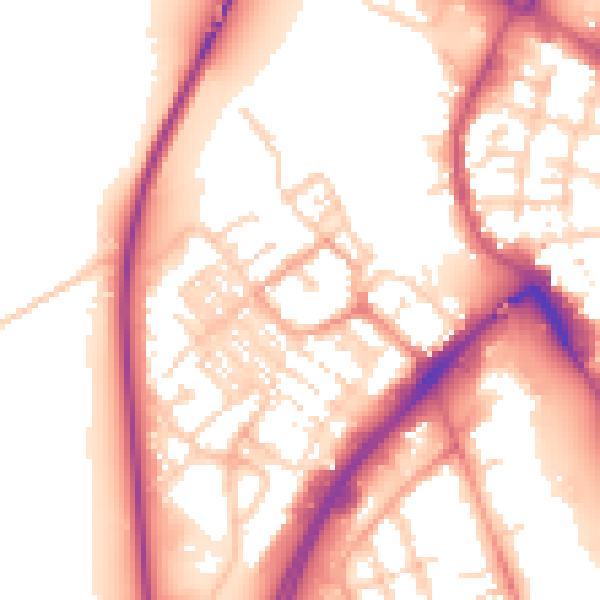 Daytime road noise heatmap for NR31 0BE