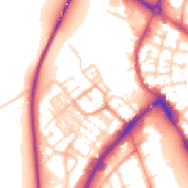 Daytime road noise heatmap for NR31 0BF