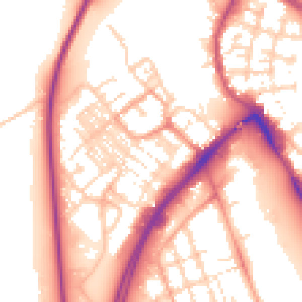 Daytime road noise heatmap for NR31 0BH