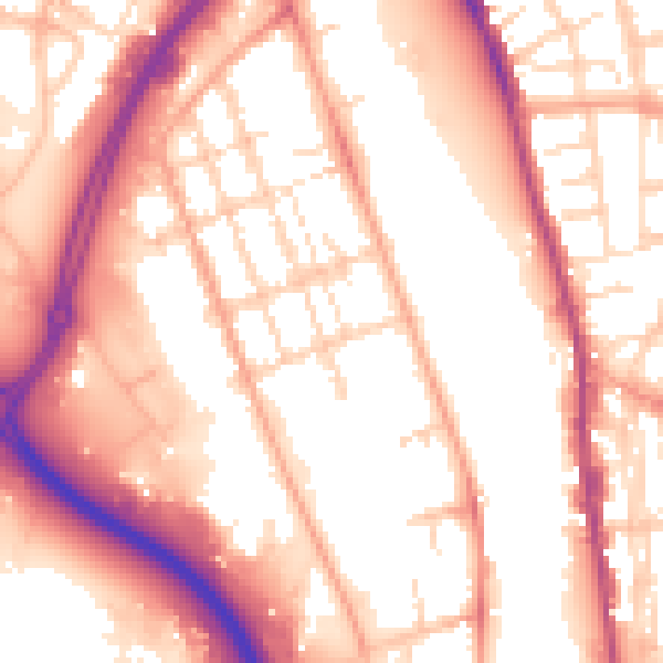 Daytime road noise heatmap for NR31 0BJ