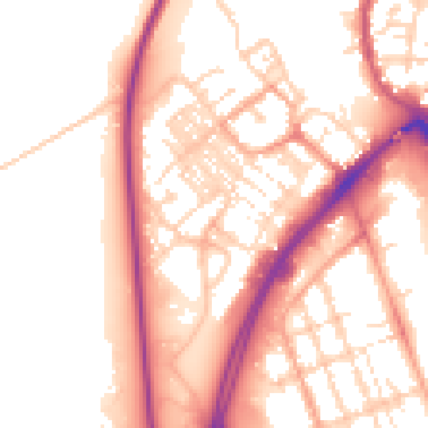 Daytime road noise heatmap for NR31 0BP
