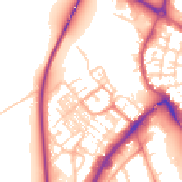 Daytime road noise heatmap for NR31 0BT