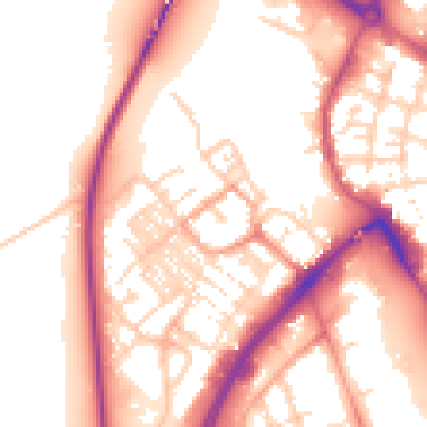 Daytime road noise heatmap for NR31 0BU