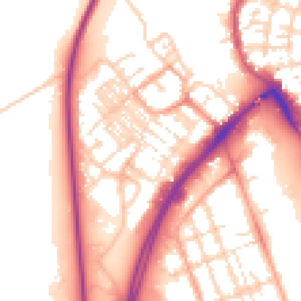 Daytime road noise heatmap for NR31 0BW