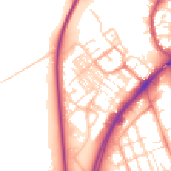 Daytime road noise heatmap for NR31 0DB