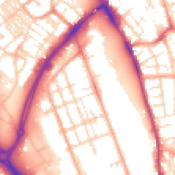 Daytime road noise heatmap for NR31 0DP