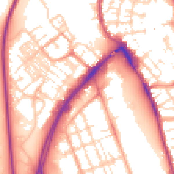 Daytime road noise heatmap for NR31 0DS