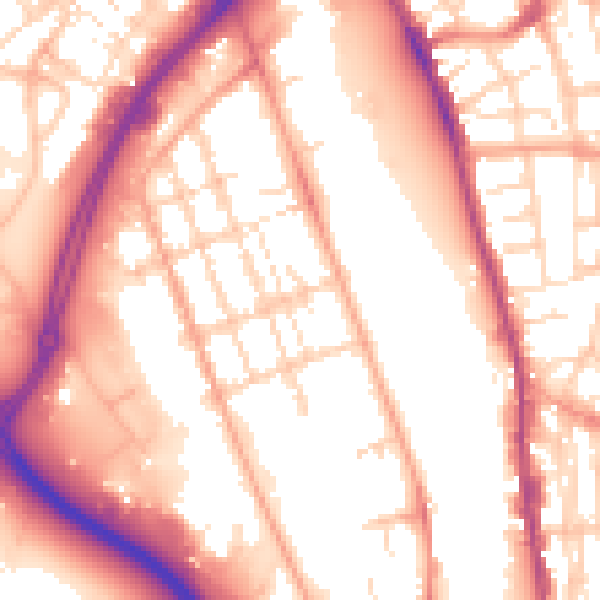 Daytime road noise heatmap for NR31 0EE