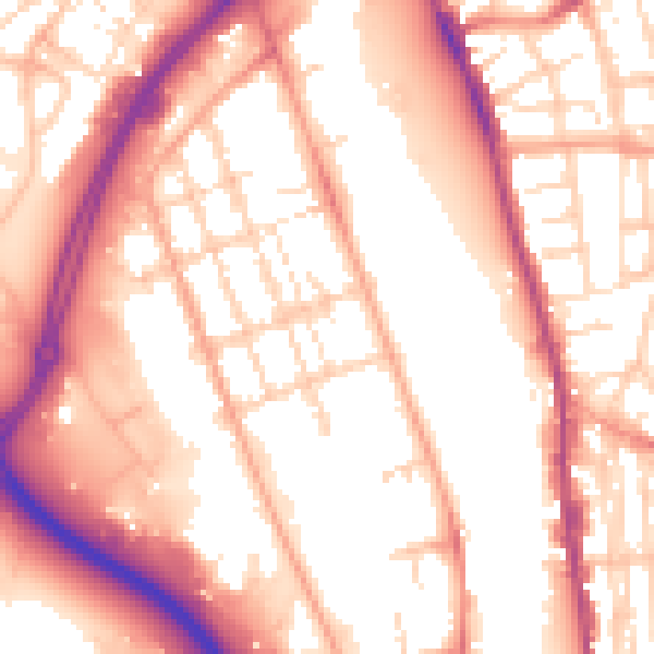 Daytime road noise heatmap for NR31 0EF