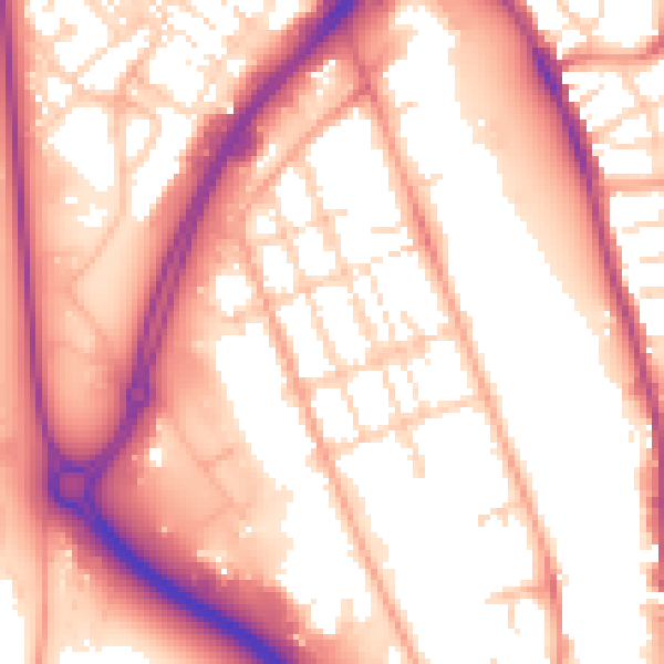 Daytime road noise heatmap for NR31 0EL