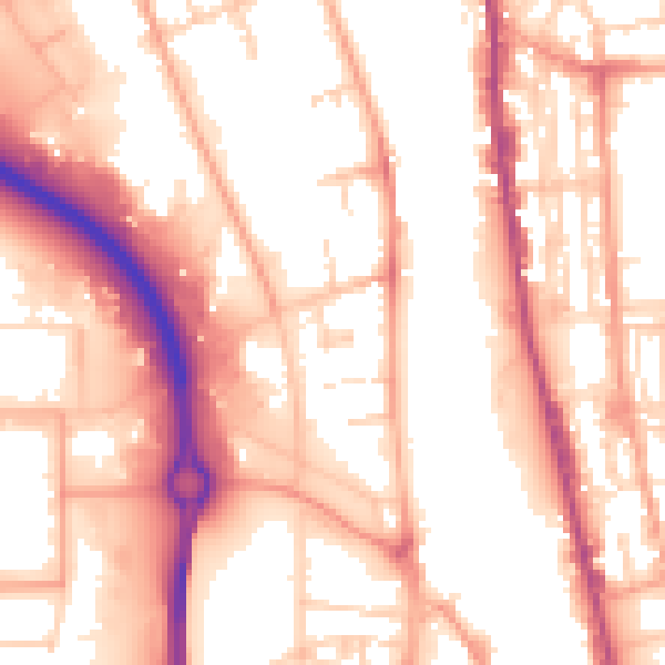 Daytime road noise heatmap for NR31 0GX