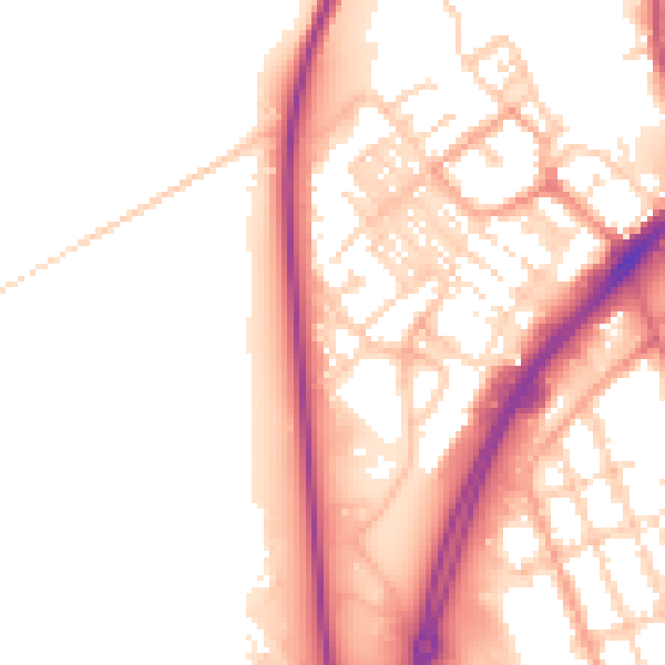 Daytime road noise heatmap for NR31 0HN