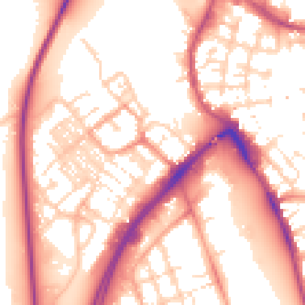 Daytime road noise heatmap for NR31 0HS