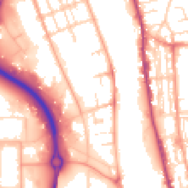 Daytime road noise heatmap for NR31 0JT