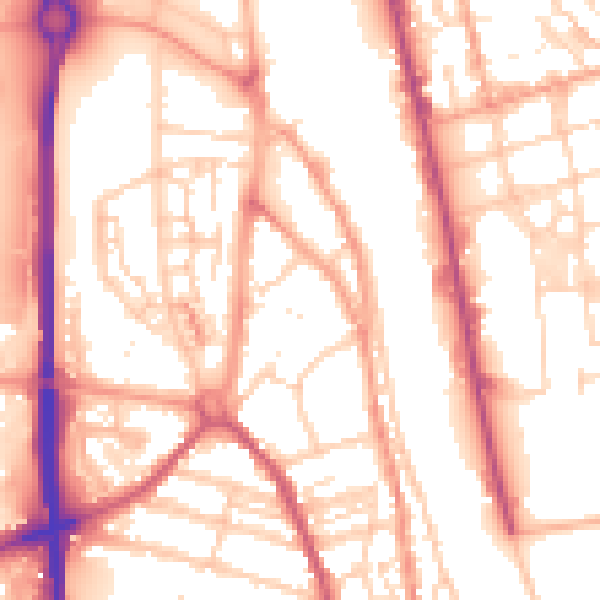 Daytime road noise heatmap for NR31 0PF