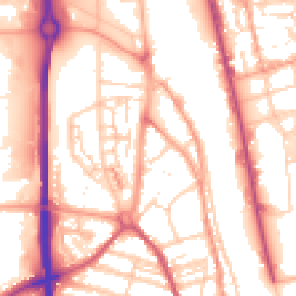Daytime road noise heatmap for NR31 0PW