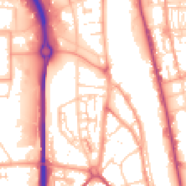 Daytime road noise heatmap for NR31 0QG