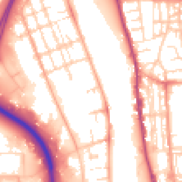 Daytime road noise heatmap for NR31 0QJ