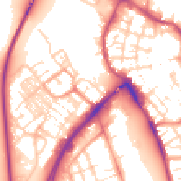 Daytime road noise heatmap for NR31 0QS