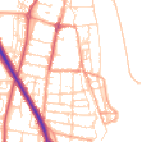 Daytime road noise heatmap for NR31 6BE
