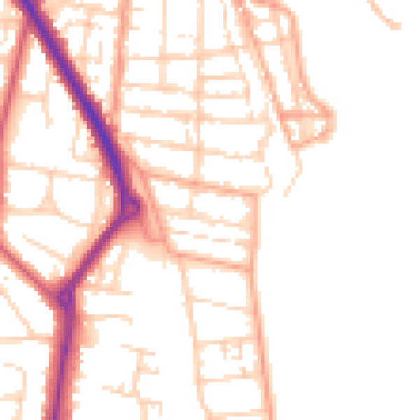 Daytime road noise heatmap for NR31 6DR