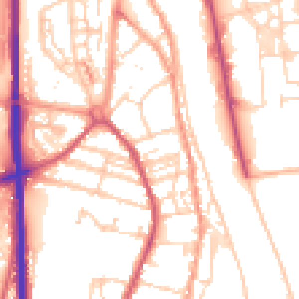 Daytime road noise heatmap for NR31 6GA