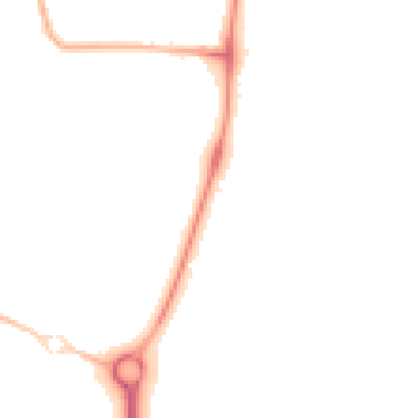Night-time road noise heatmap for NR31 6JL
