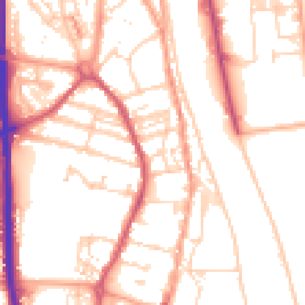 Daytime road noise heatmap for NR31 6NL