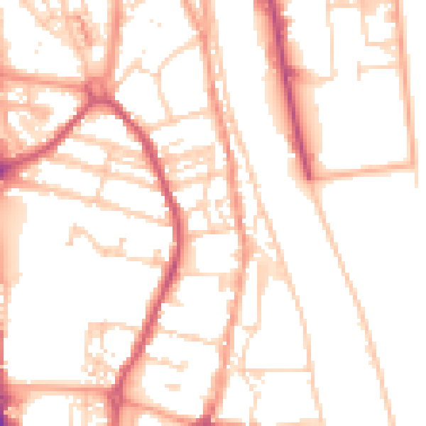 Daytime road noise heatmap for NR31 6NQ