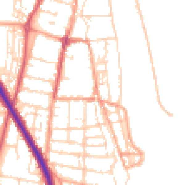 Daytime road noise heatmap for NR31 6PQ