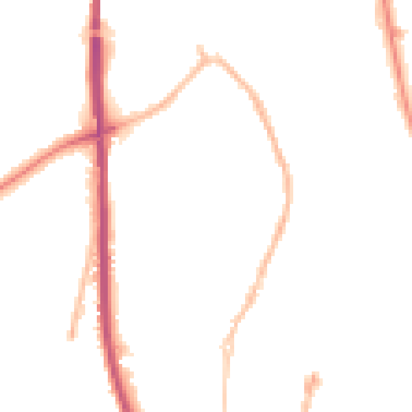 Night-time road noise heatmap for NR31 6TY